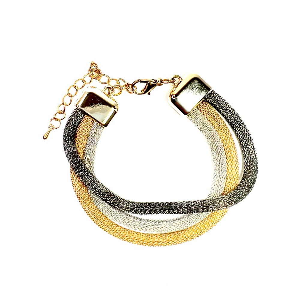 Tri-Color mesh cable Bracelet